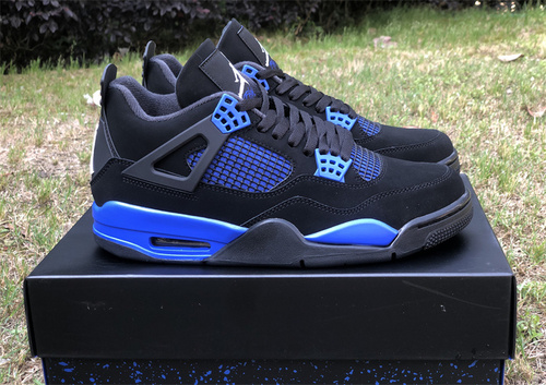 Pure original version_ AJ4 Black Blue_ Deer Ski_ Item Number CT8527 018. Full code shipment 40--47.5-b622331f